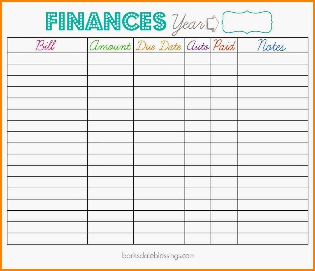 Bill Of Sale Payment Schedule Template Free Monthly Bi Excel