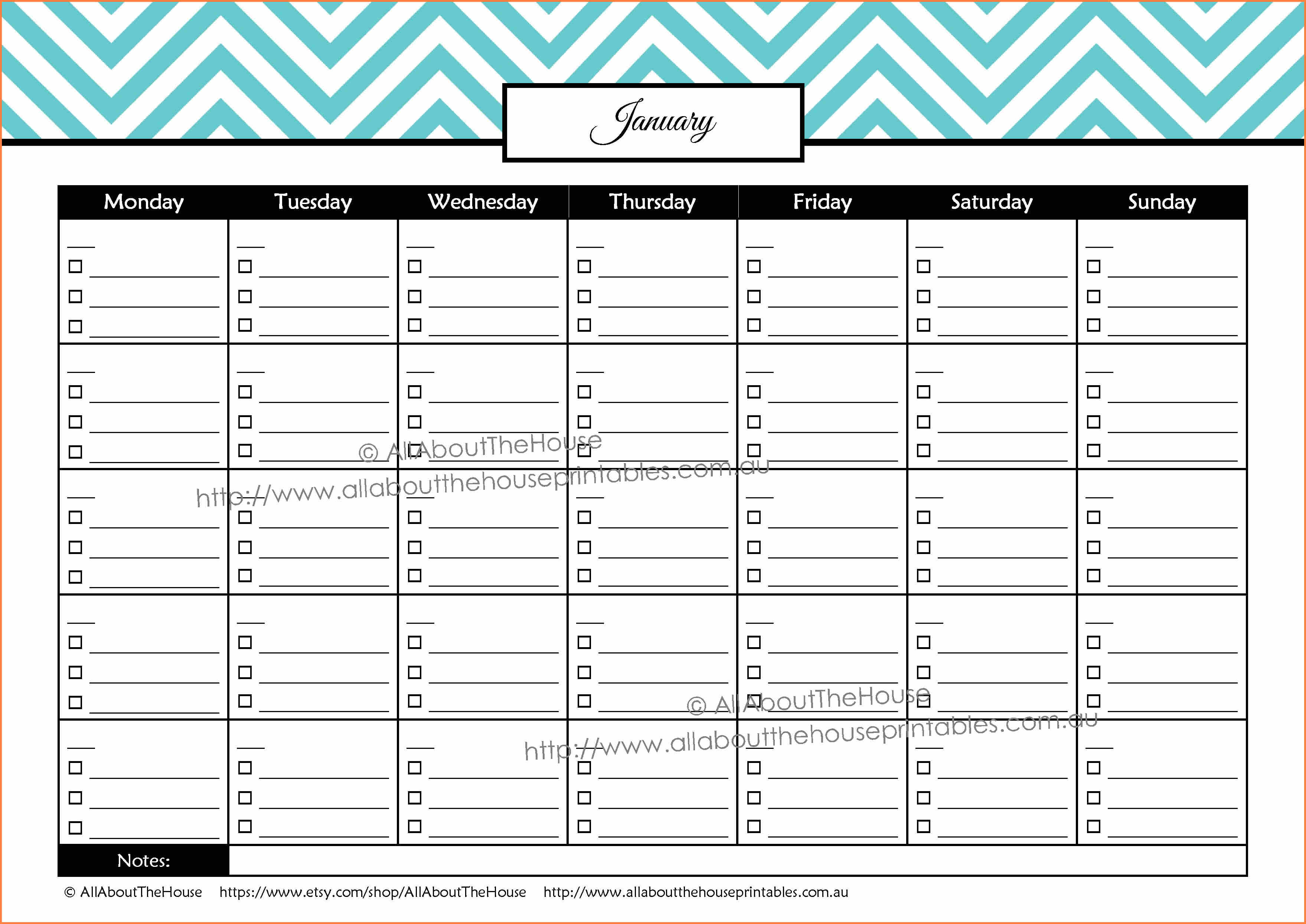 Bill Paying Calendar Template Bussiness Proposal Monthly