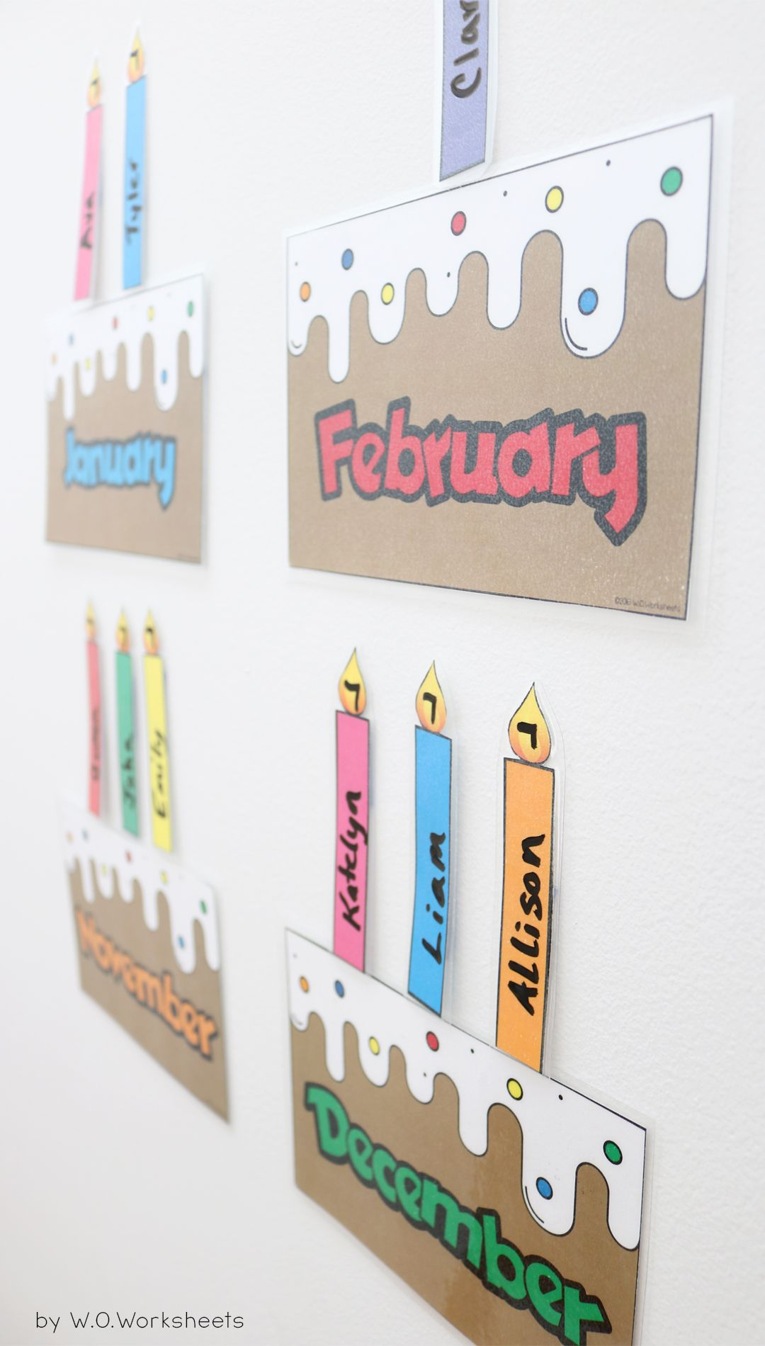 Birthday Display Bulletin Board Chart | Kids | Classroom