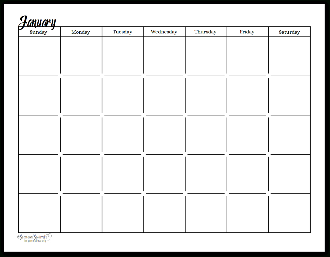 monthly calendar with no dates calendar template printable blank