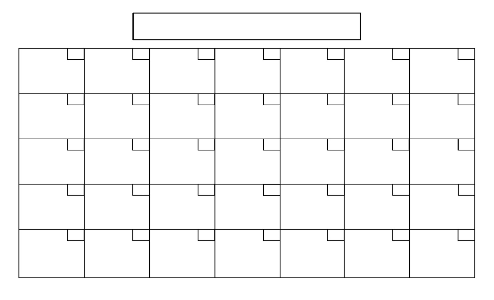 Blank Calendar No Dates | Calendar Template Printable