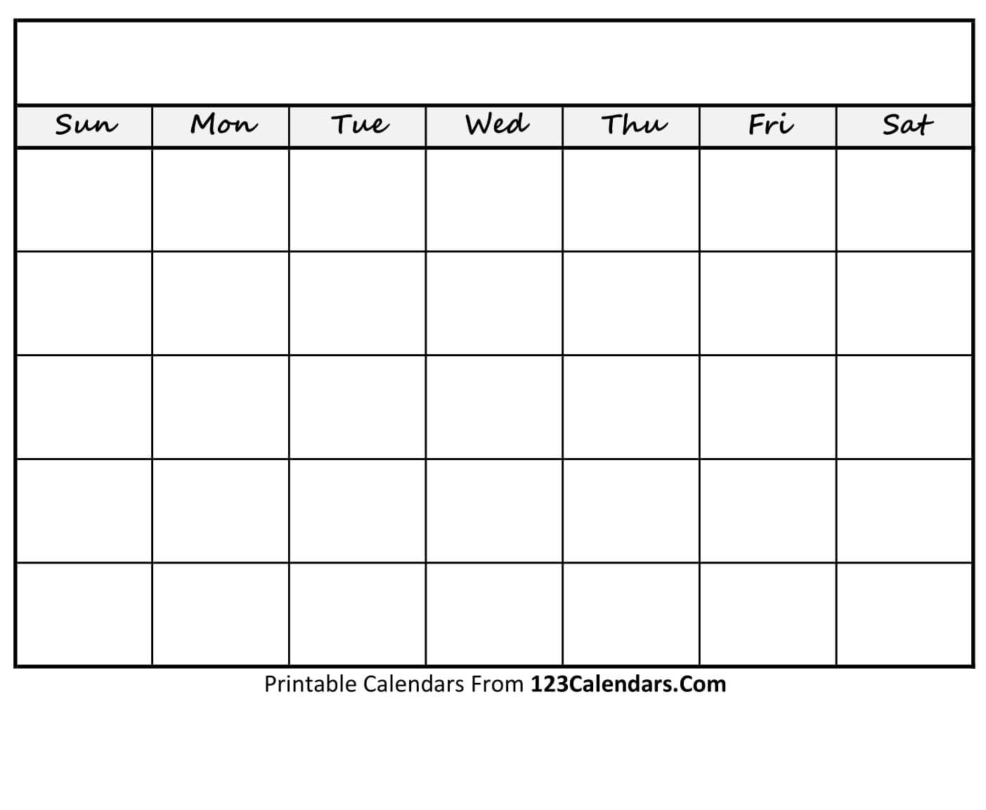 Free Printable Fillable Calendar