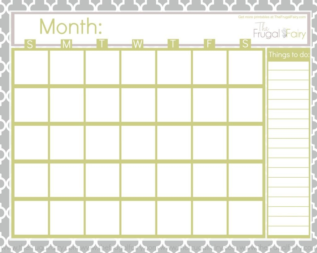 Blank Calendar Tff | Fonts | Blank Calendar, Free Printable