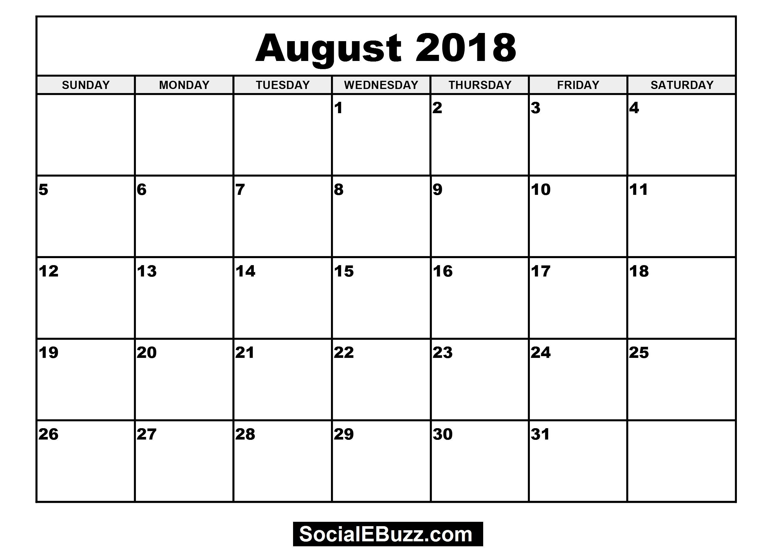 Blank Monthly Calendar For 4×6 2018 Printable For 100 % Free