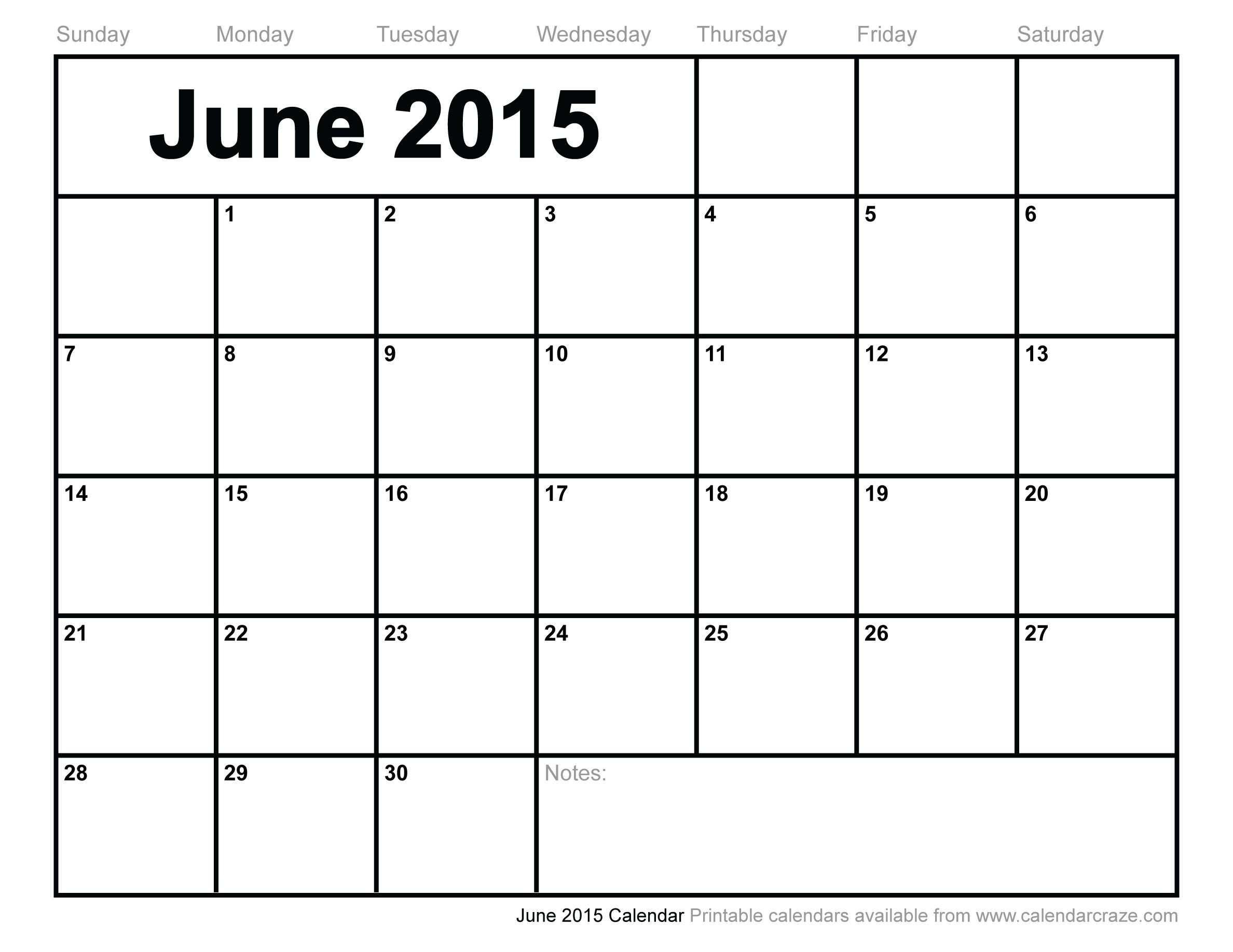 Blank Monthly Calendar Sun-Sat Printable For Free Of Cost