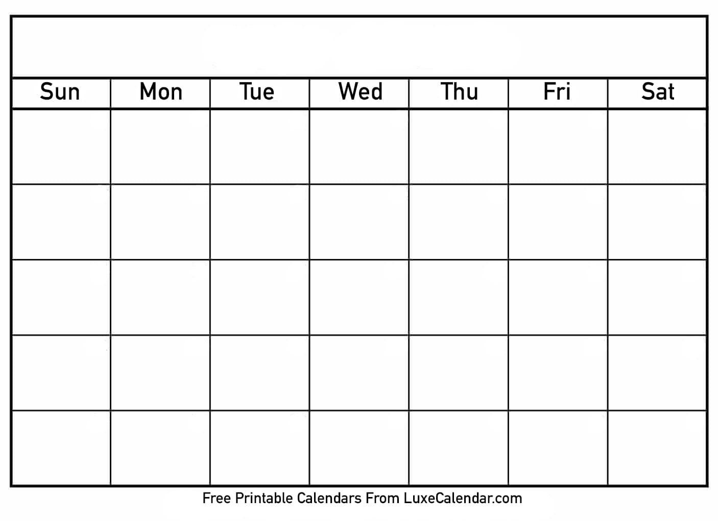 blank mini calendar printable