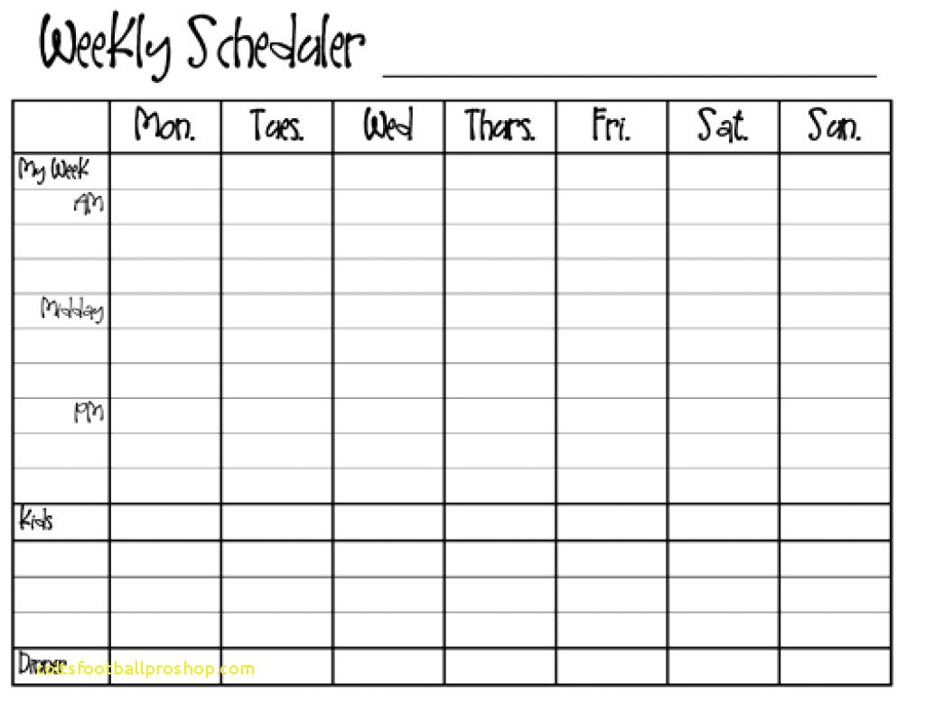 Weekly Calendar Template Monday To Friday | Example ...