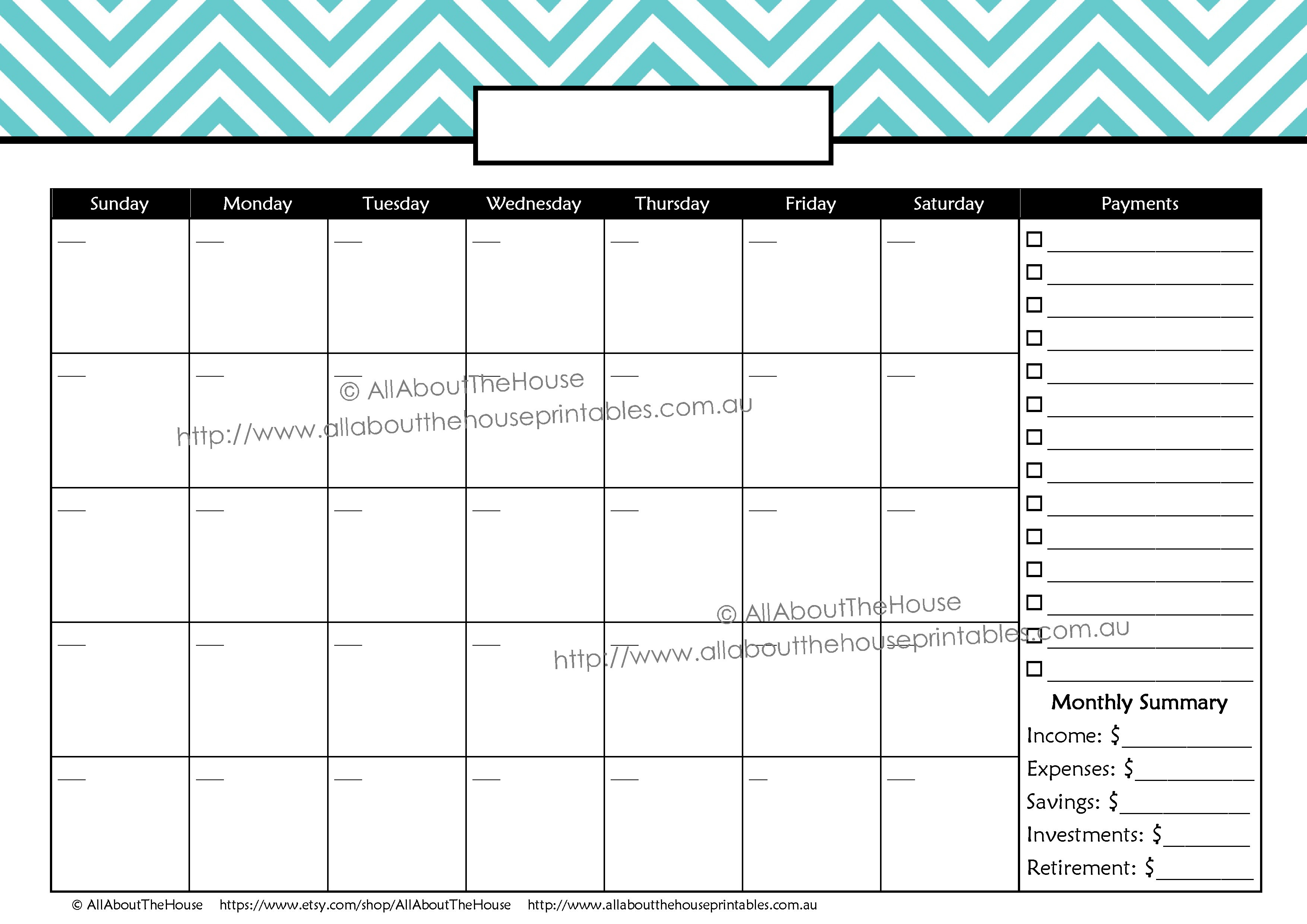 Bpay Planner | Allaboutthehouse Printables