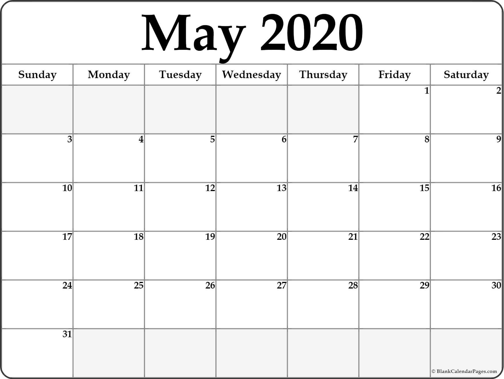 Calendar May 2020 Template Google » Creative Calendar Ideas