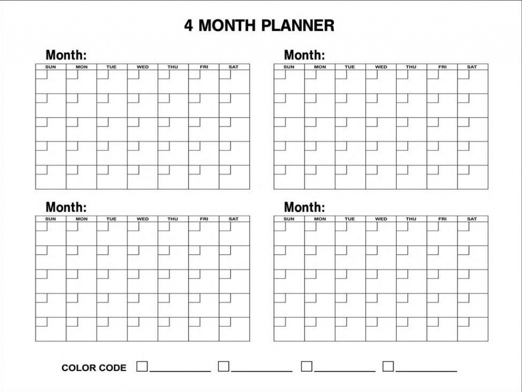 Calendar Template 3 Months Per Page • Printable Blank