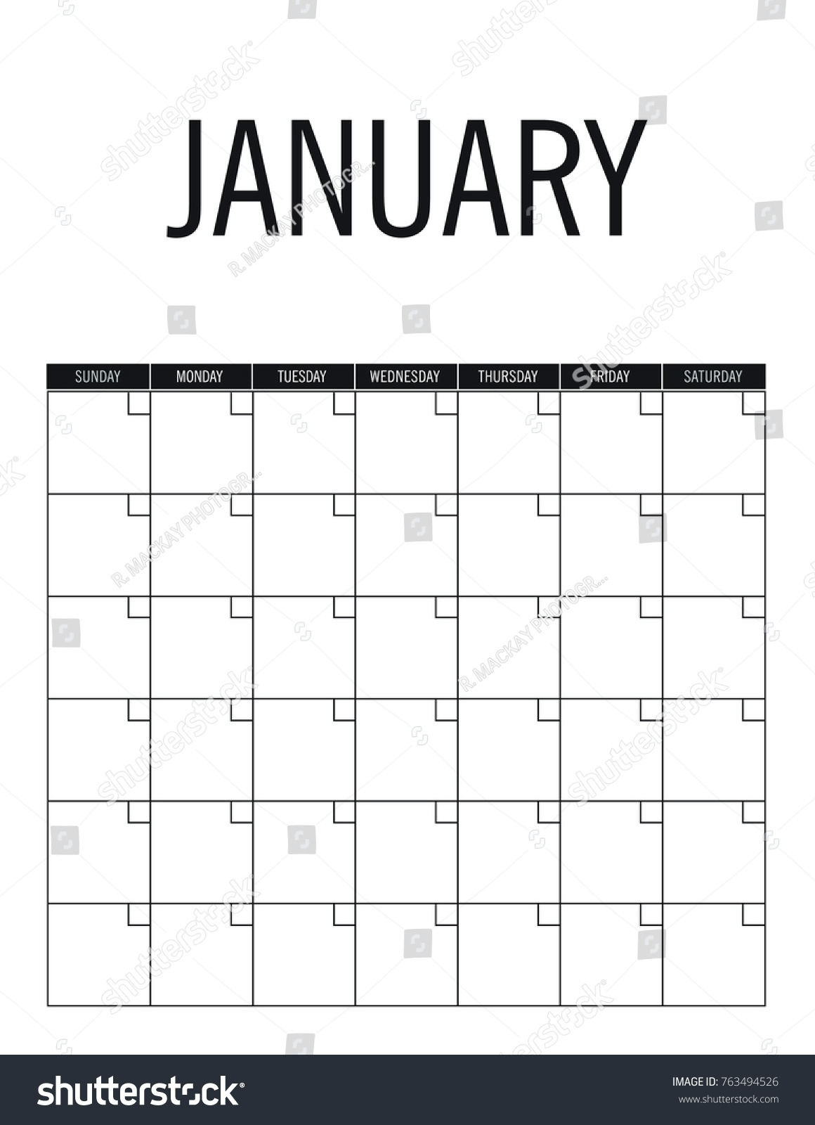 Calendar Template No Year • Printable Blank Calendar Template