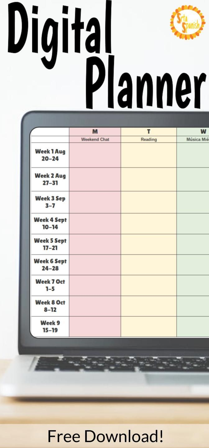 Check Out This Free Digital Planner Download For Google