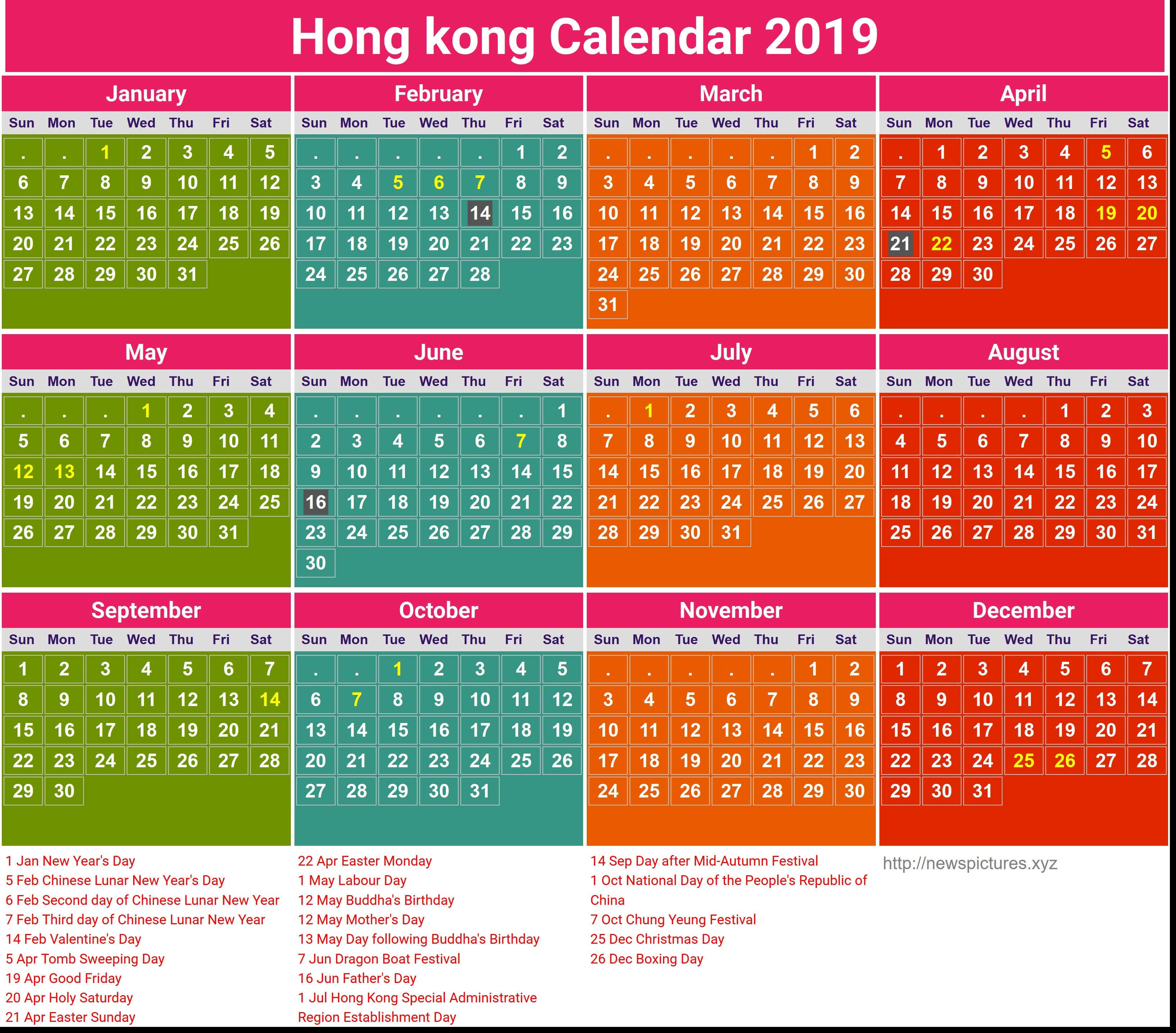 Chinese Lunar Calendar 2019 Malaysia Printable For No Cost