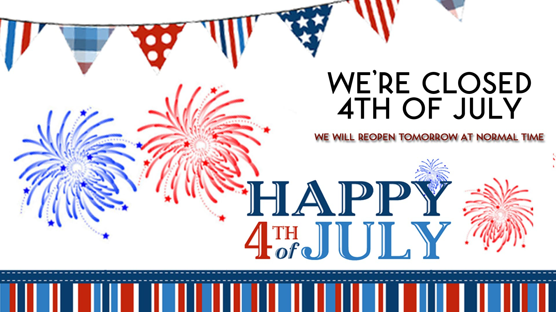 Office Closed Sign For July 4th Template Printable Word Searches