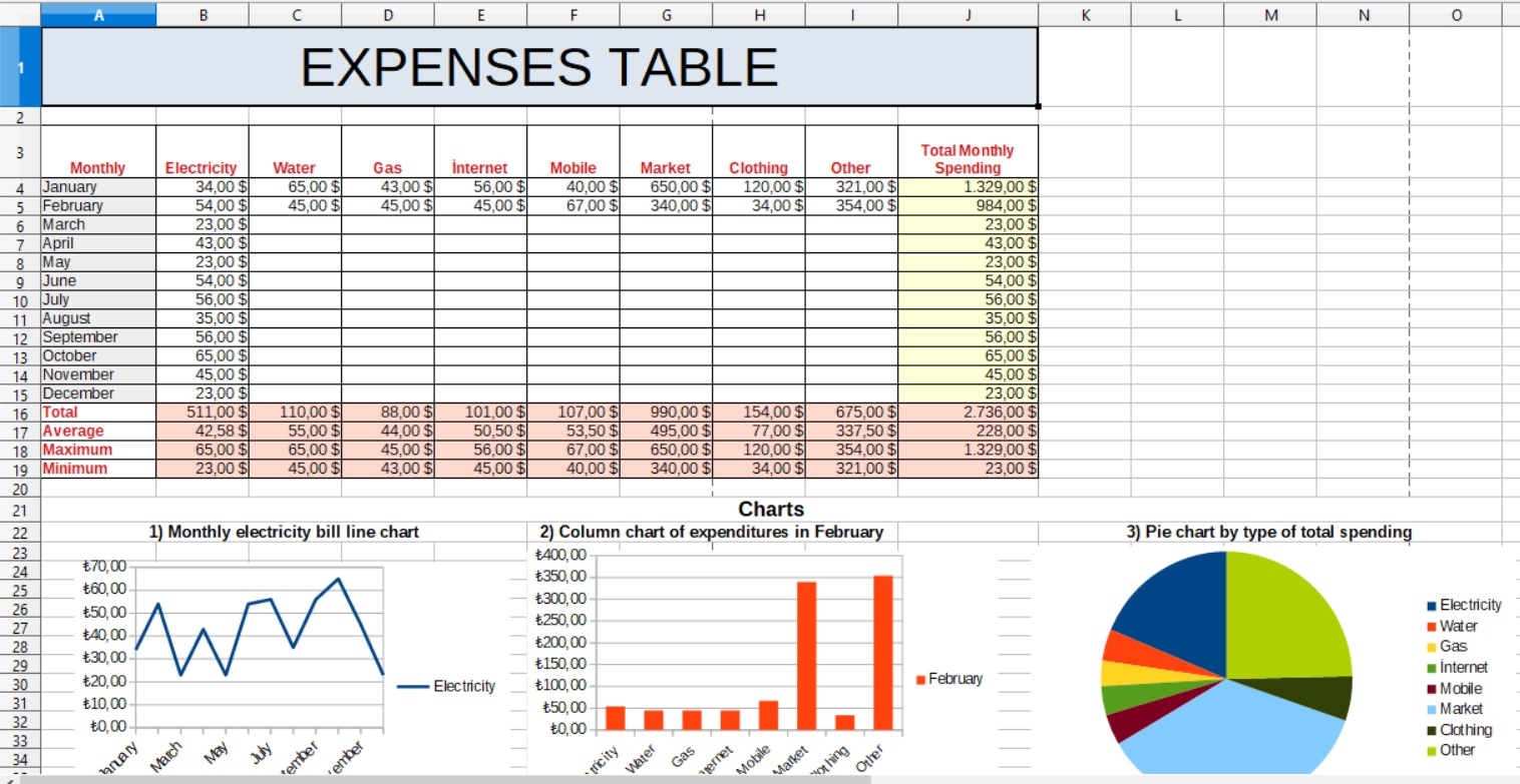 Libre Office Monthly Bill Calendar Example Calendar Printable