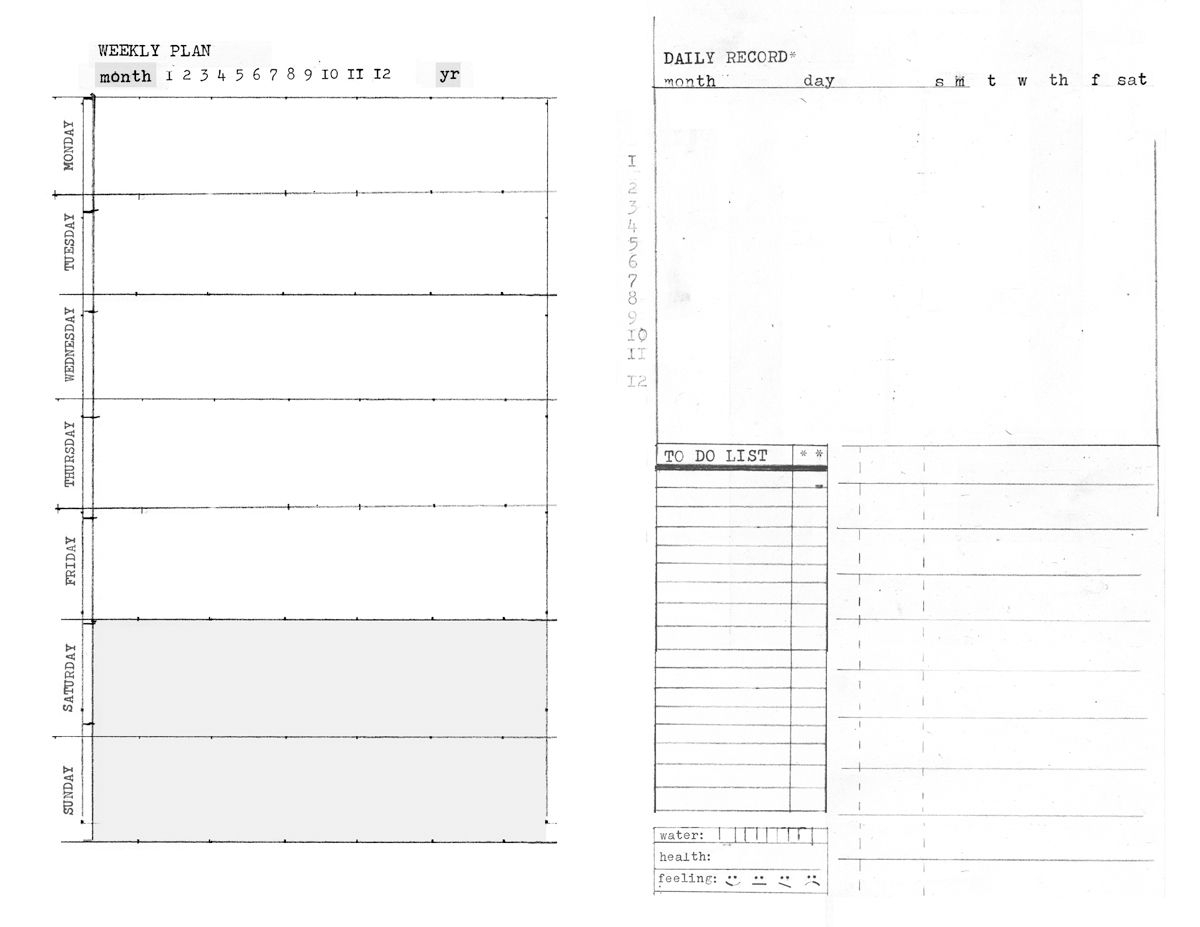 Day, Week, Month - 5.5 X 8.5 Templates | Printable Planner