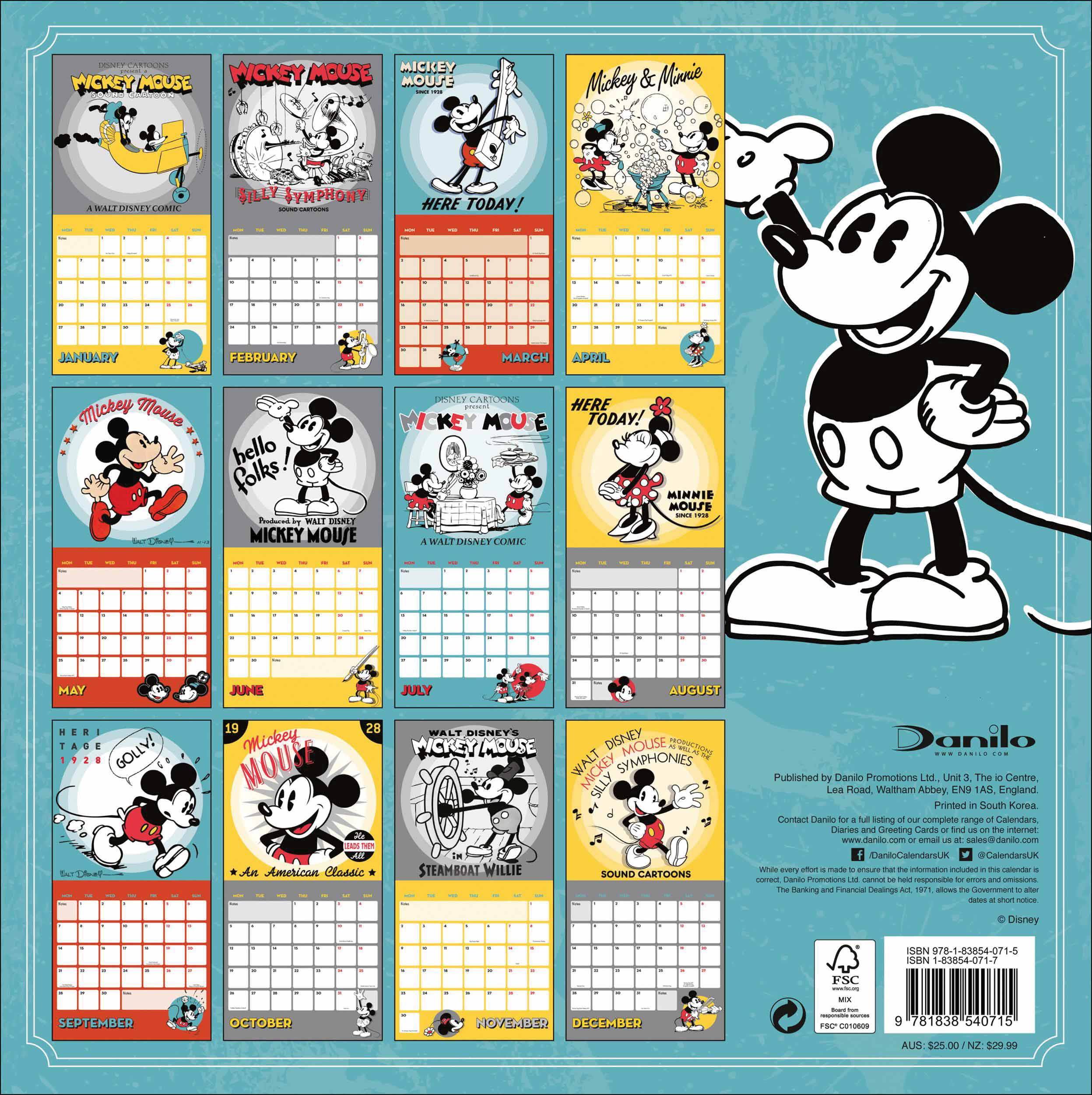 Disney, Mickey Mouse Official Calendar 2020