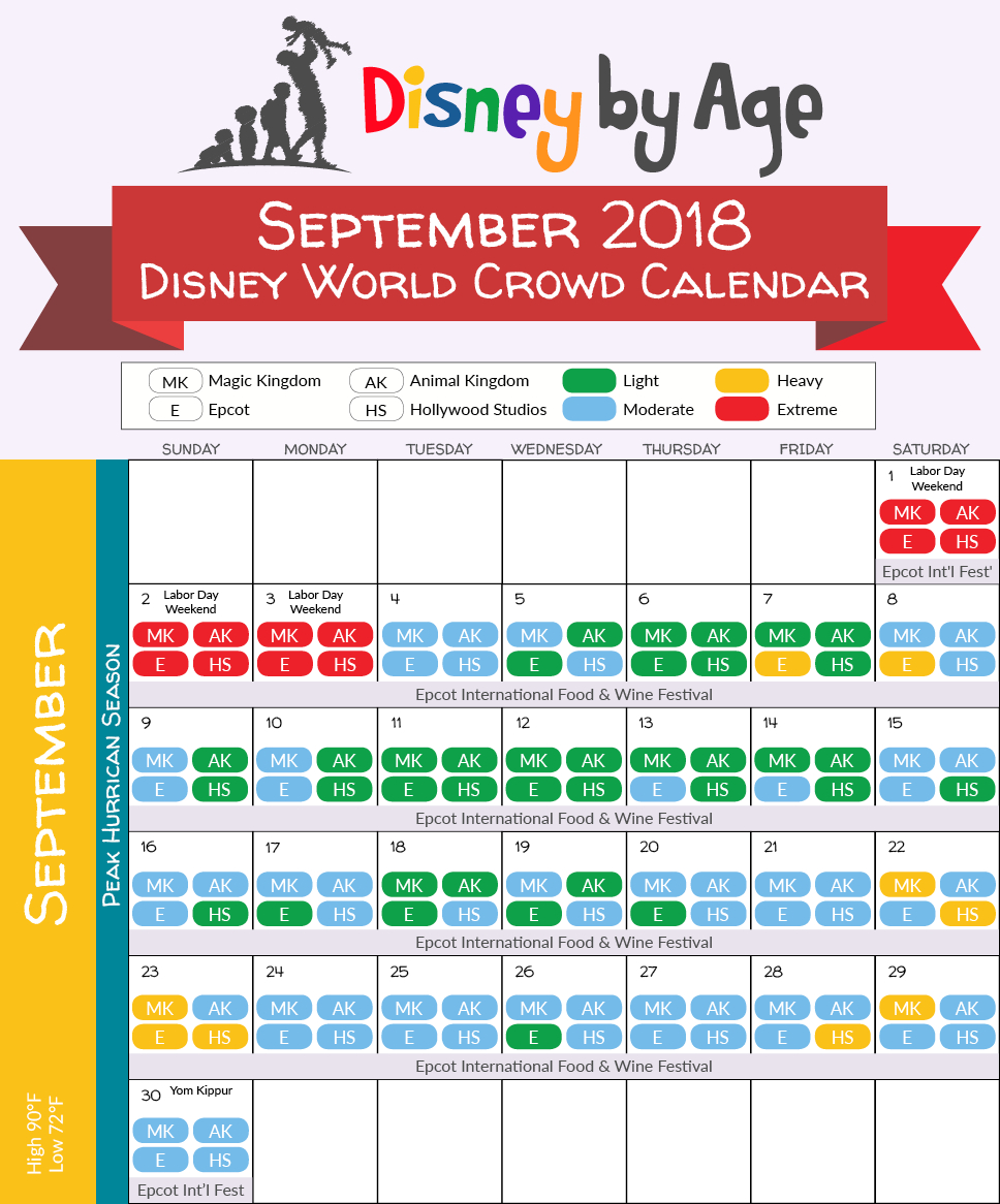 Disney World Crowd Calendar 2018 And 2019