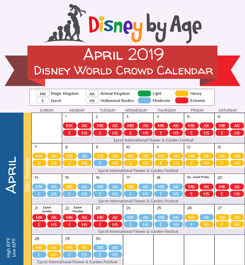 Disney World Crowd Calendar 2018 And 2019