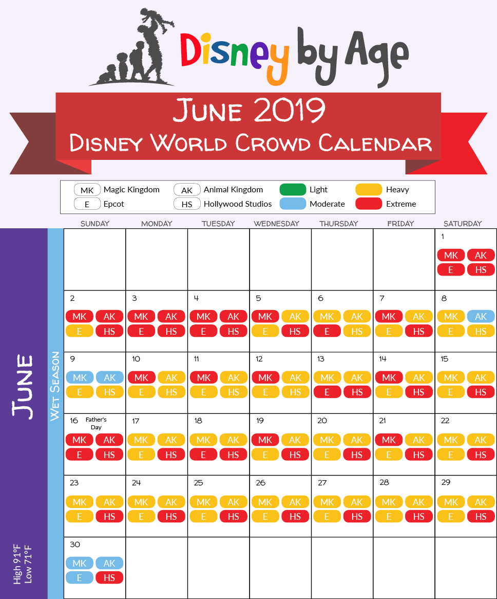 Disney World Crowd Calendar 2018 And 2019