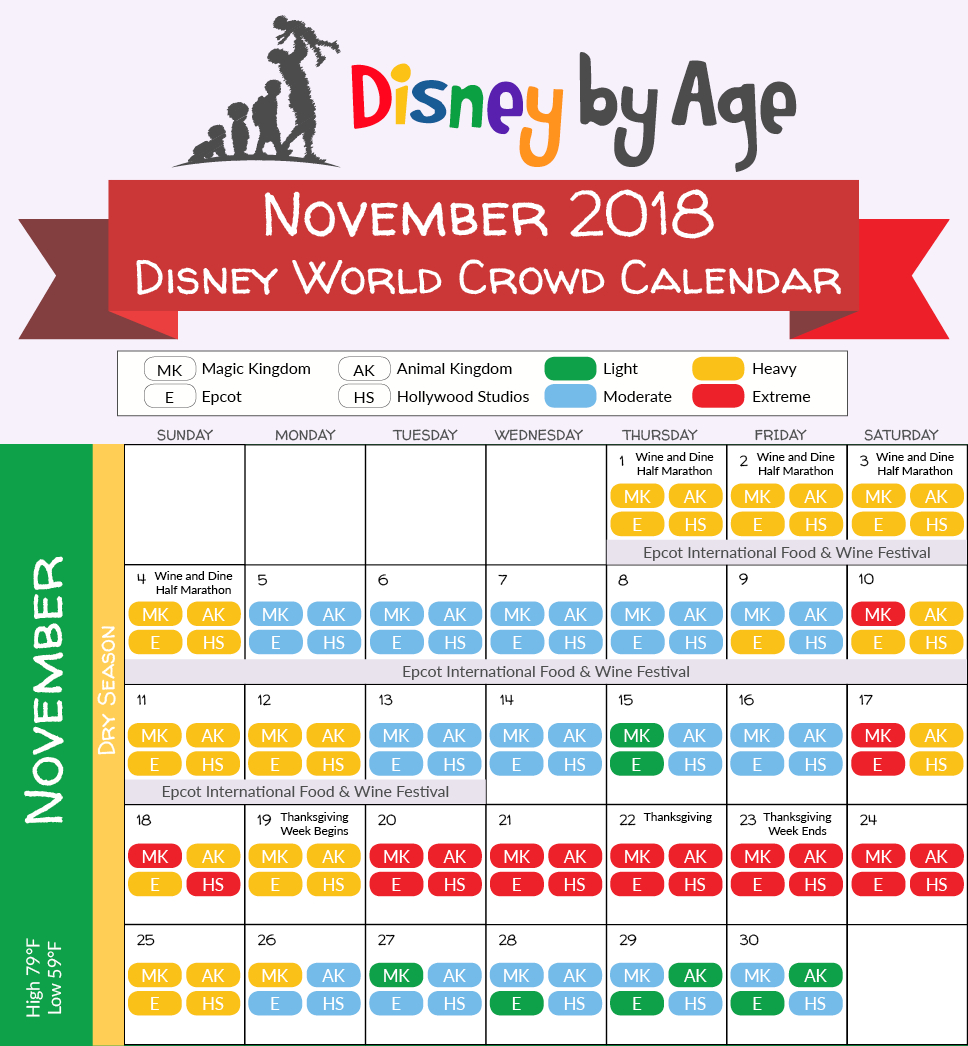 Disney World Crowd Calendar 2018 And 2019