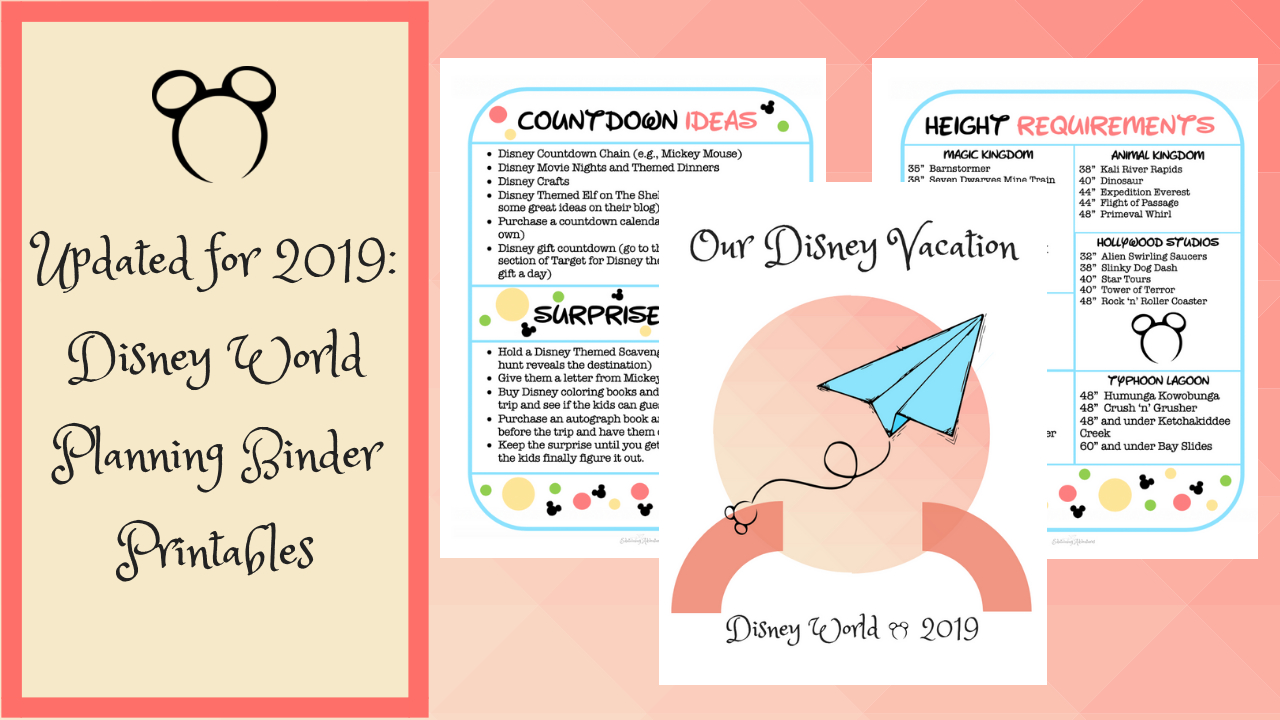 Disney World Planning Binder (Free Download) - Edutaining