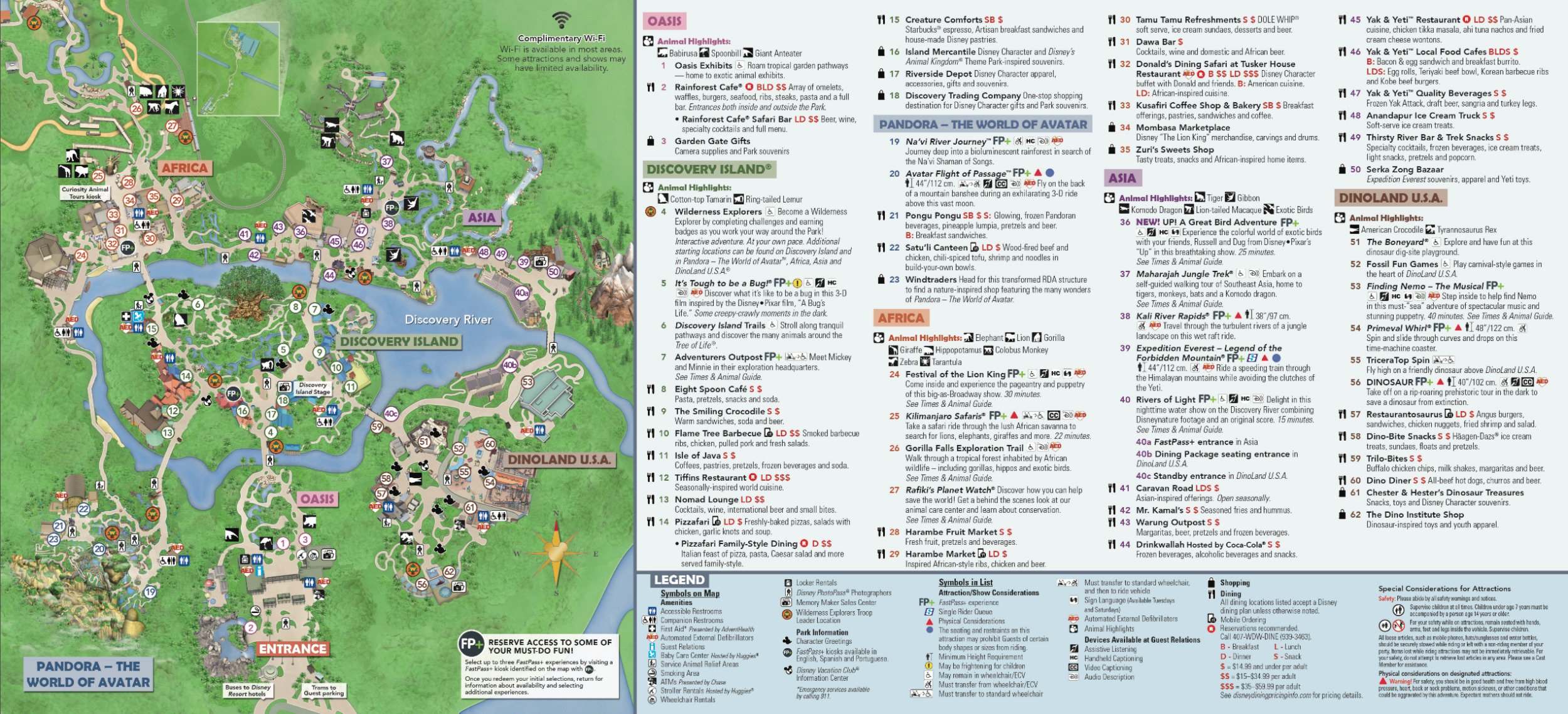 Disney&#039;s Animal Kingdom Map Theme Park Map