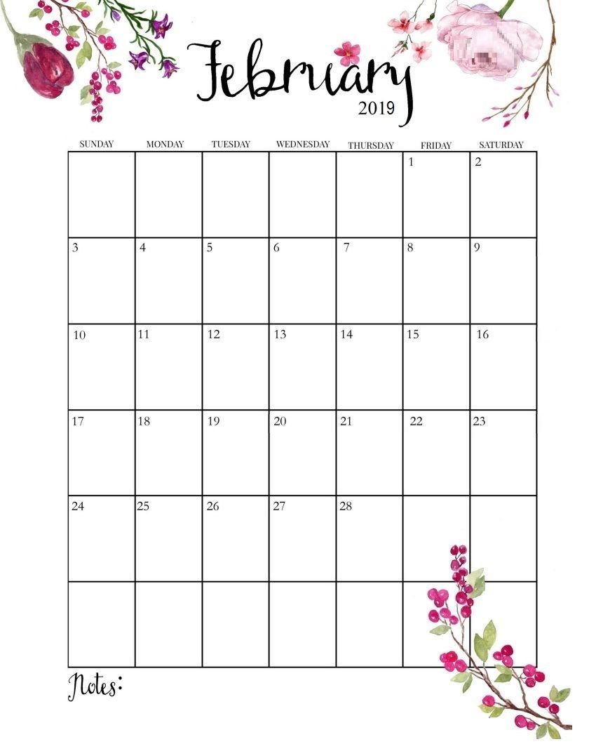 February 2019 Calendar | Planner 2019 | February Calendar