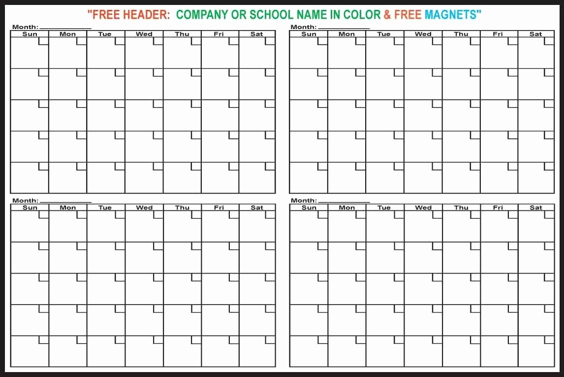 Fine 4 Page Printable Calendar : Mini Calendar Template