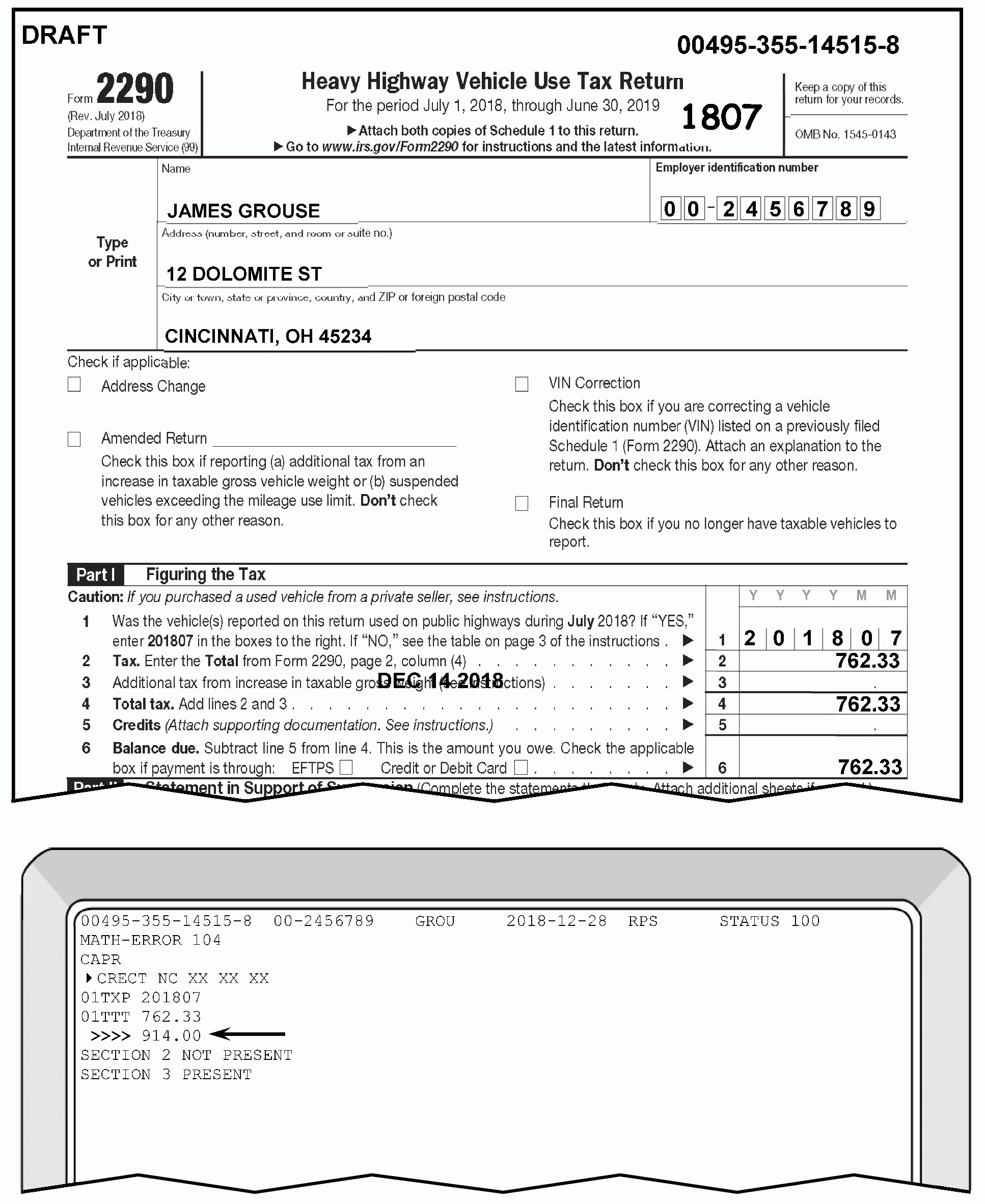 Form Instructions Due Date Irs Sold Credits Step 2290 2015