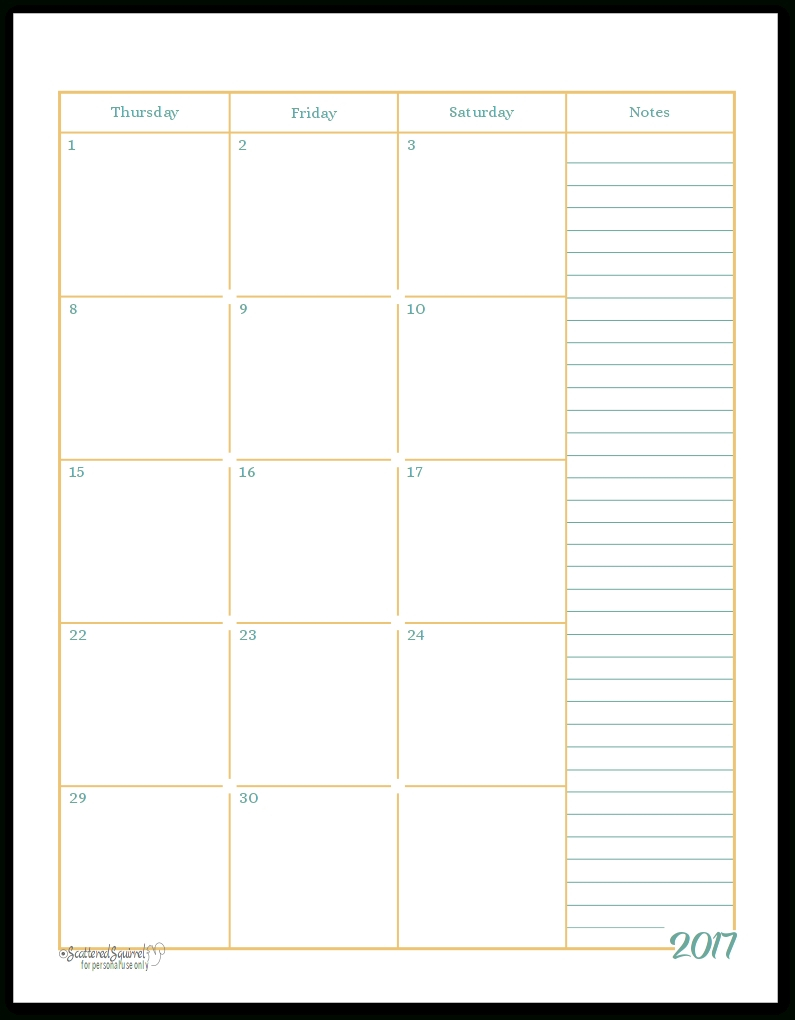 Free 2 Page Monthly Calendar Template • Printable Blank