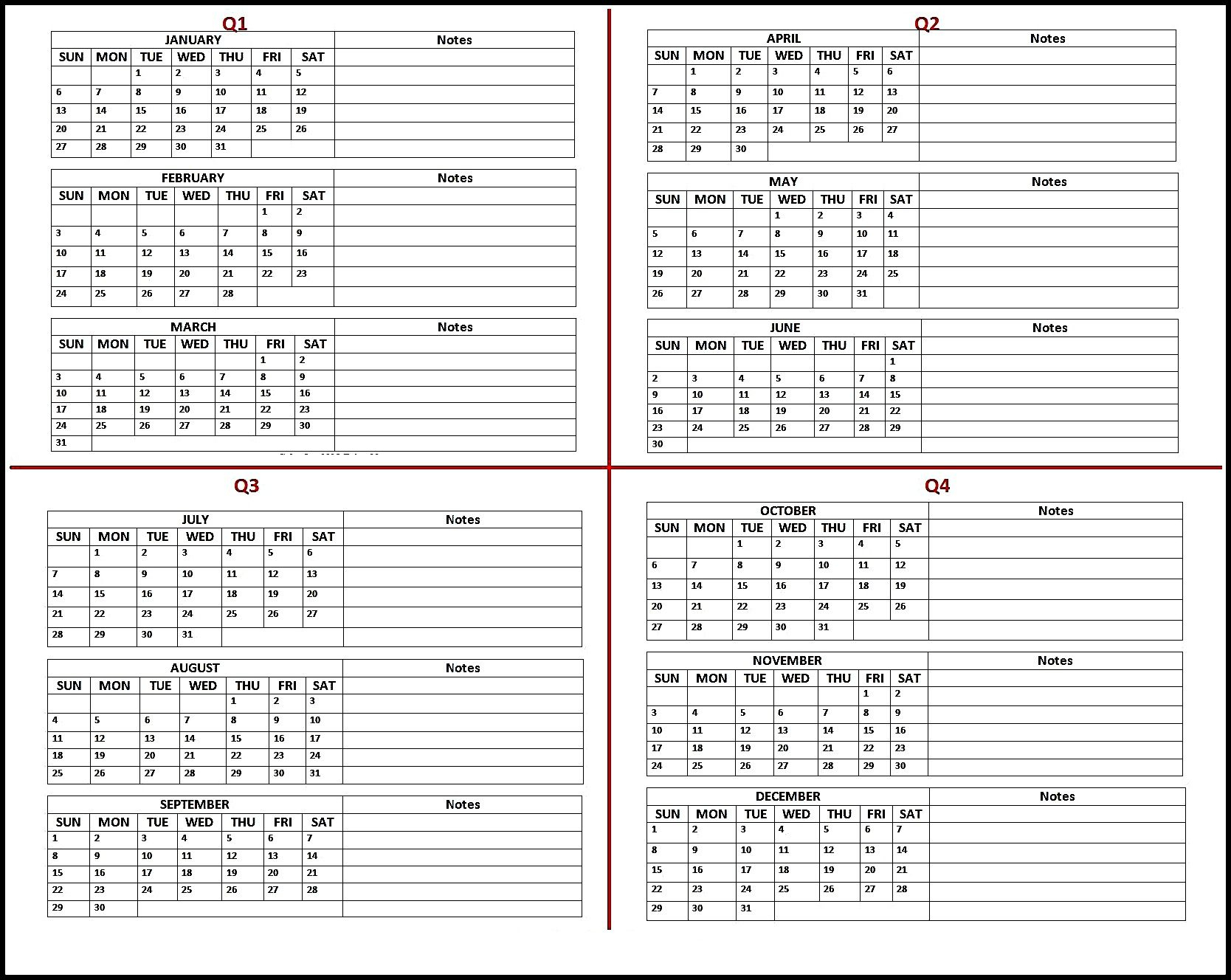 Free 2019 Calendar Printable Templates Blank Download