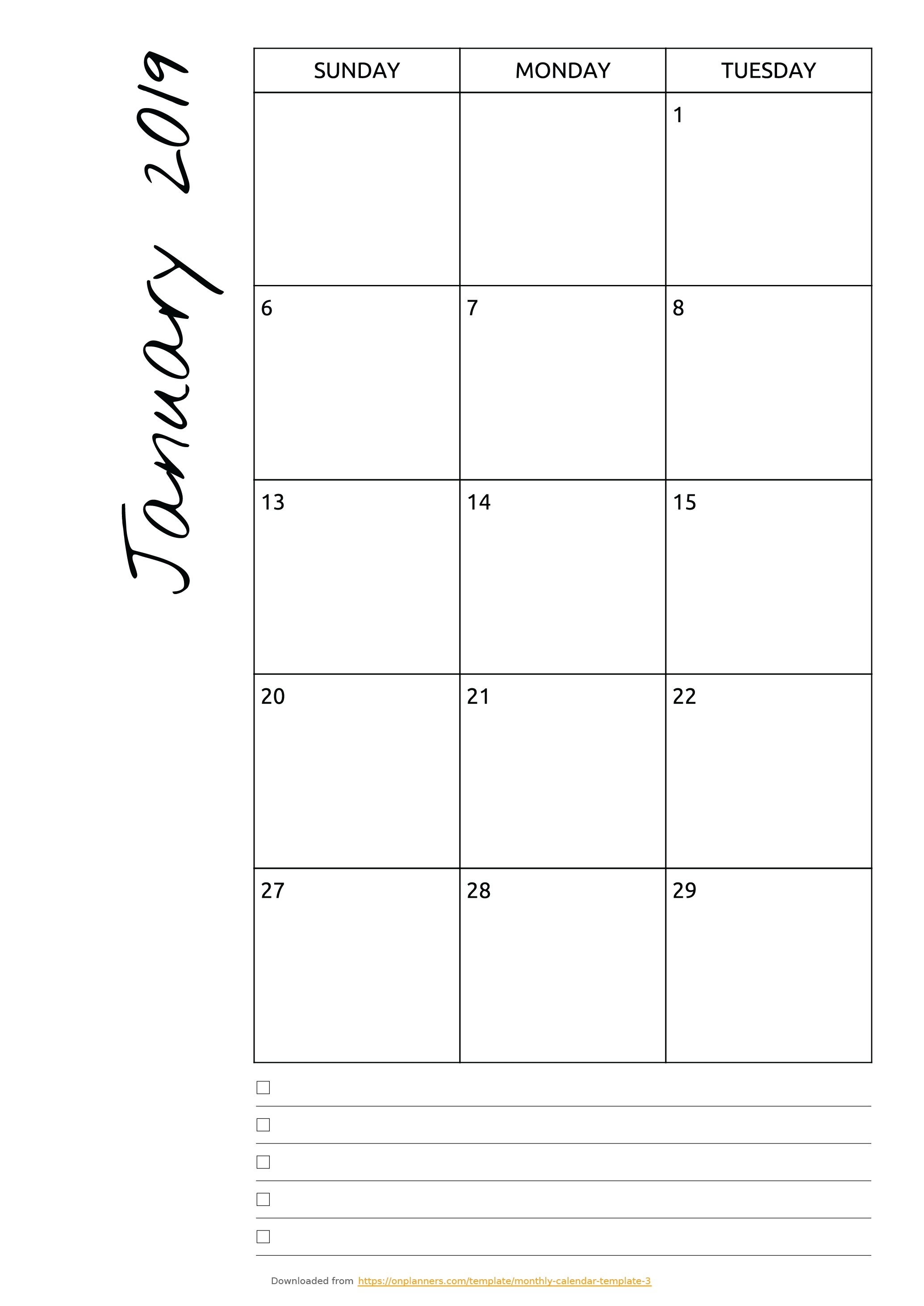 8 x 10 prinable blank monthly calendar example calendar printable