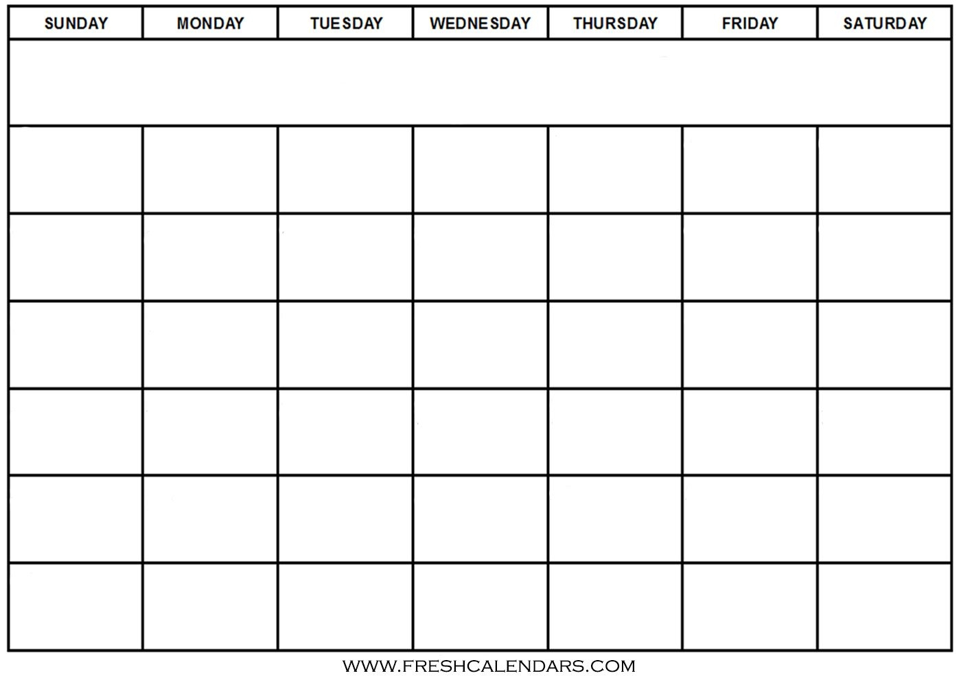 Free Blank Calendar Template | Isacl