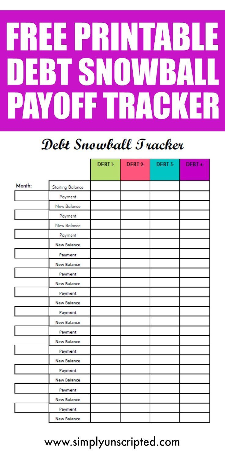 Free Debt Snowball Printable Worksheet: Track Your Debt