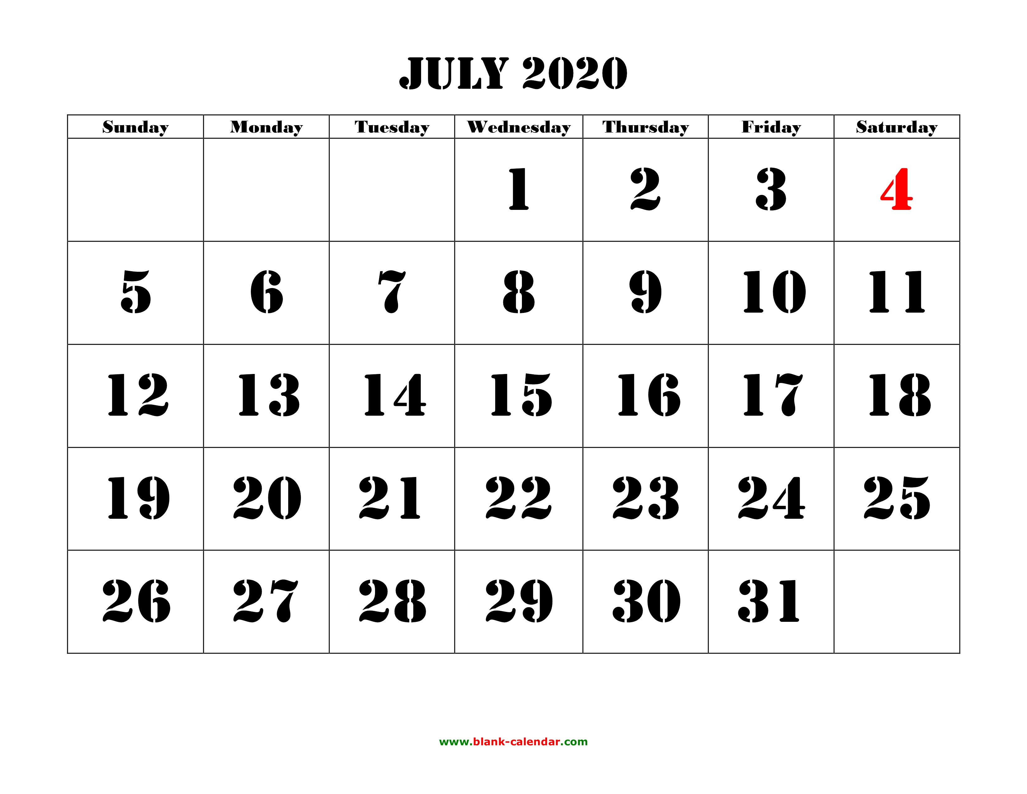 Printable 2020 July 4 & 5 Closed Sign