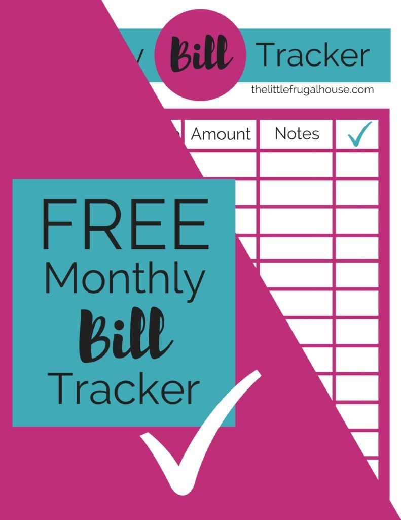 Free Monthly Bill Tracker Printable | Financial Freedom