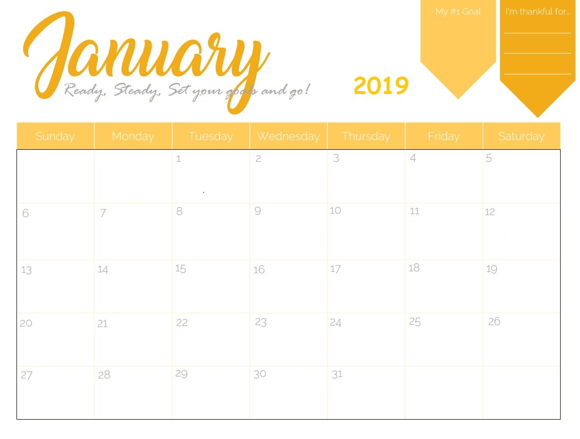 Free Printable 2019 Monthly Calendar | Latest Calendar