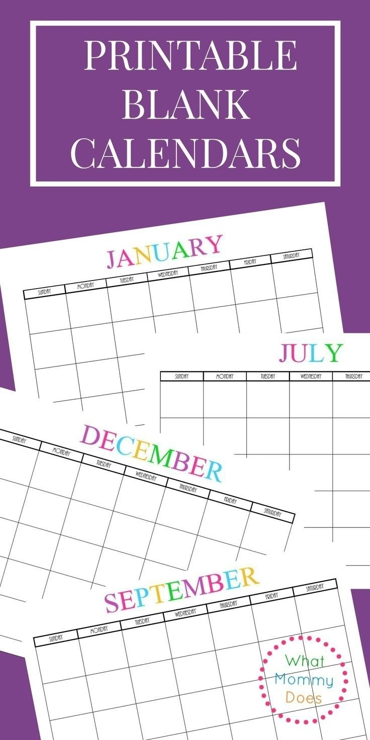Free Printable 4X6 Monthly Calendar • Printable Blank