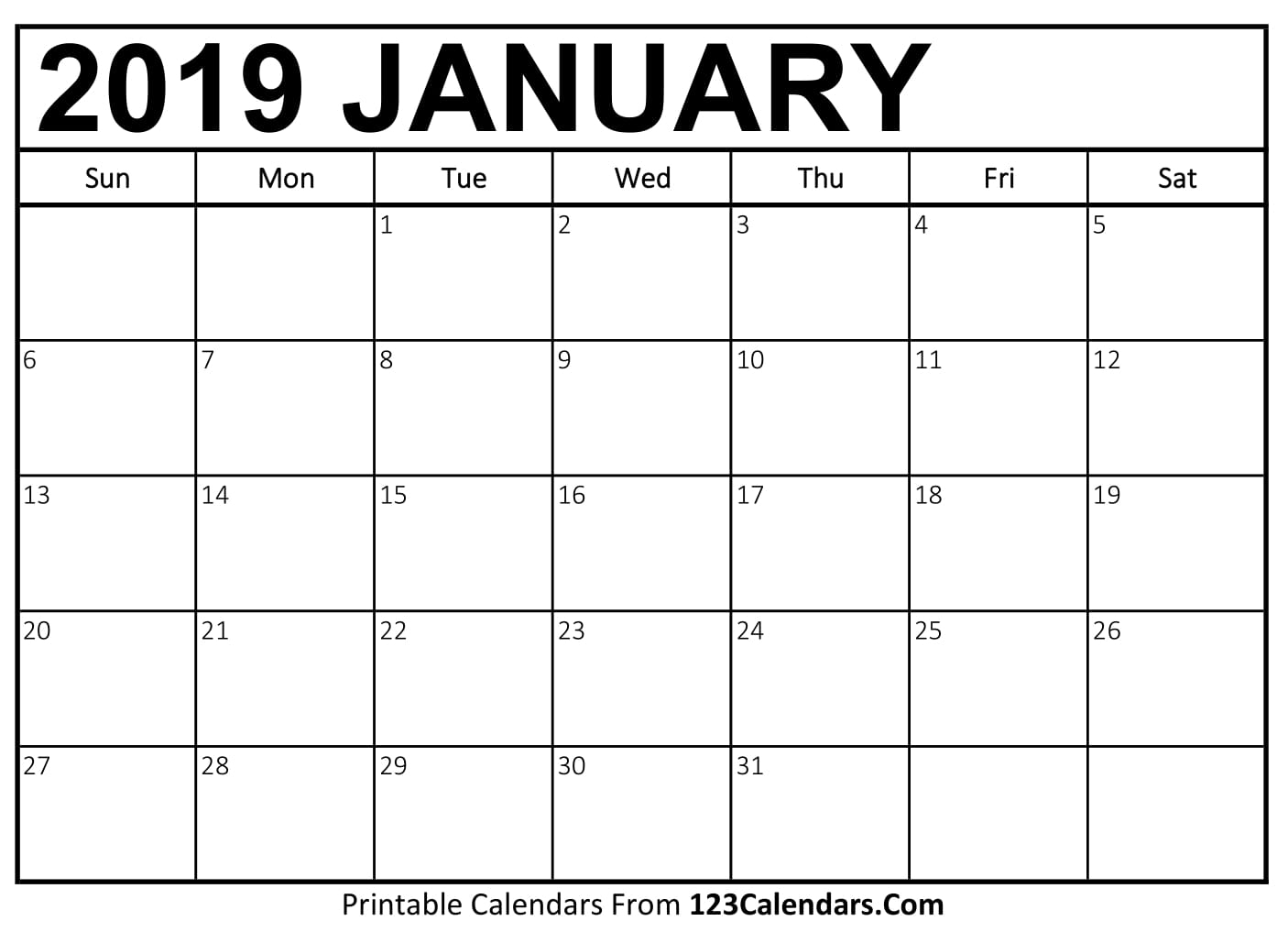 Free Printable Calendar | 123Calendars