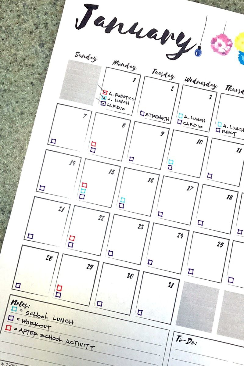 Free Printable Calendar 2018 | Get Organized | Free