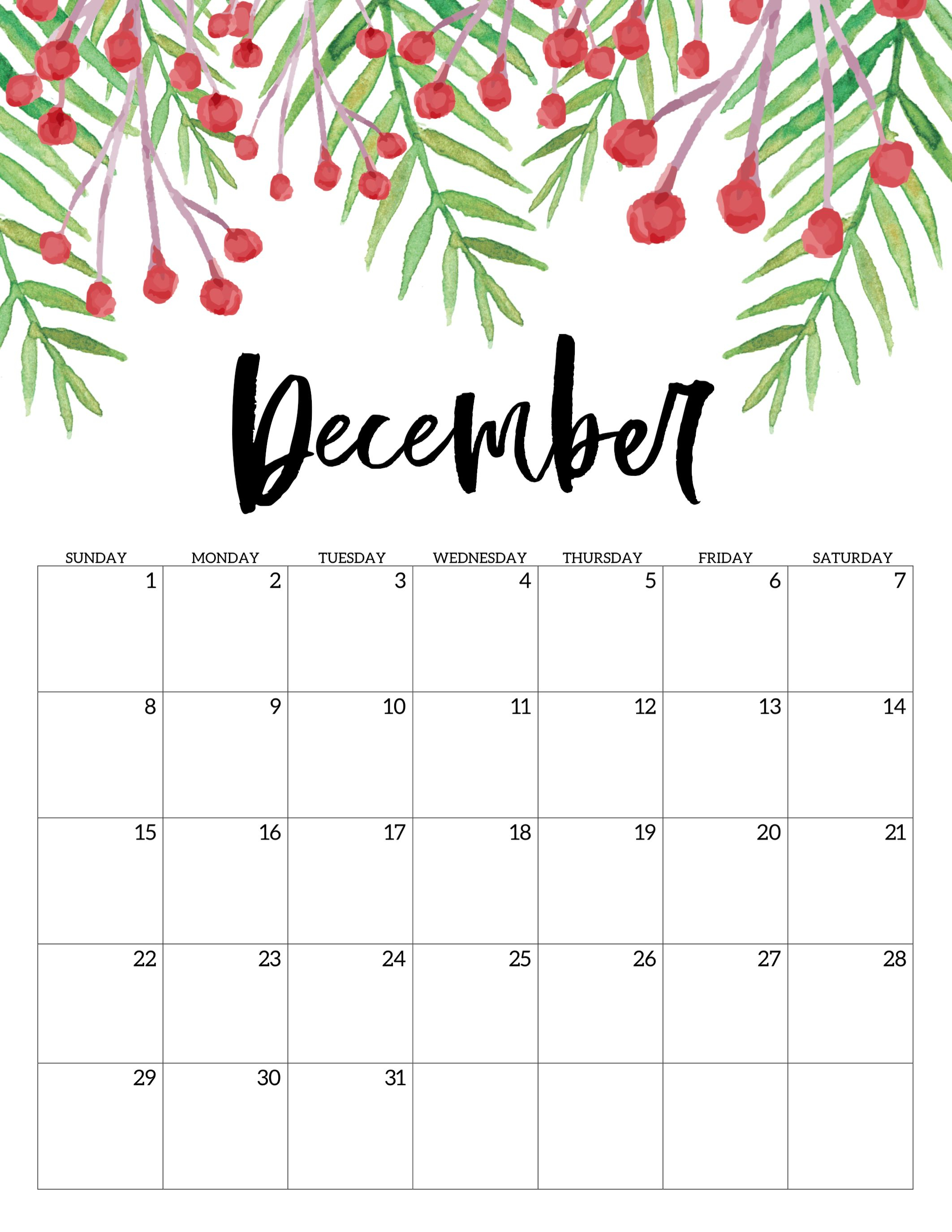 Free Printable Calendar 2019 - Floral | Adulting | Free