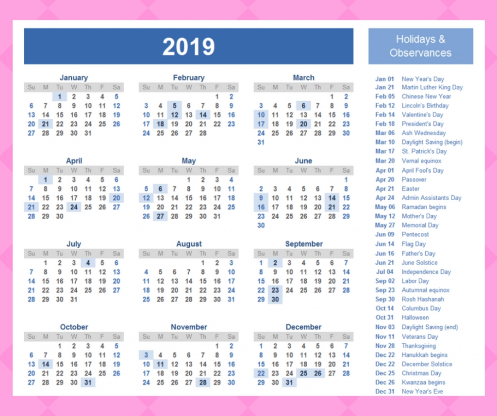 Free Printable Catholic Calendar 2019 | 2018 Calendar