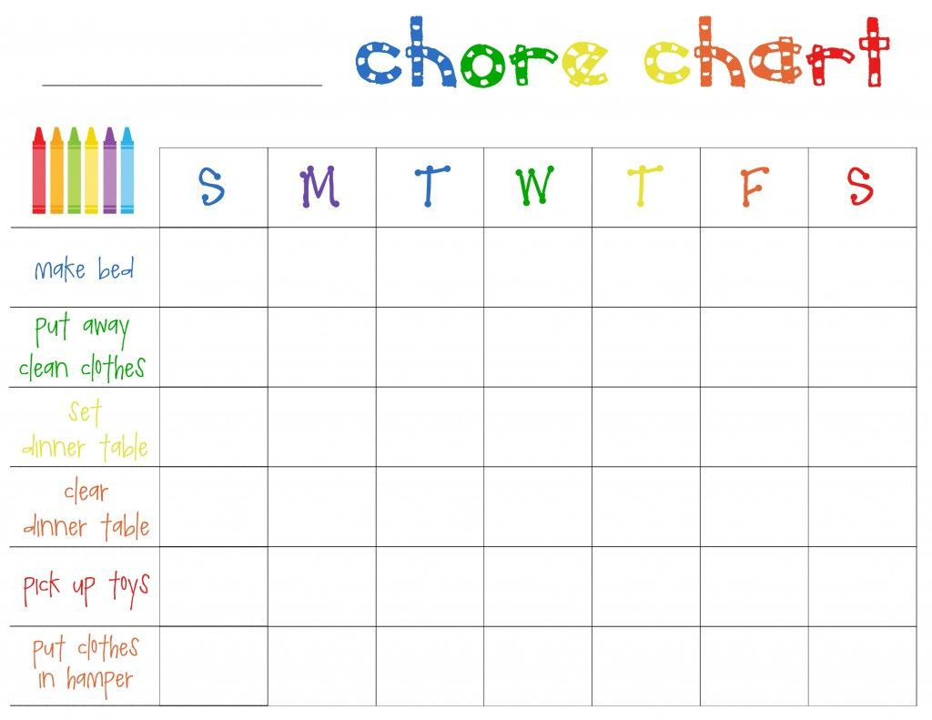 Free Printable Chore Charts For Toddlers | Thrifty Thursday