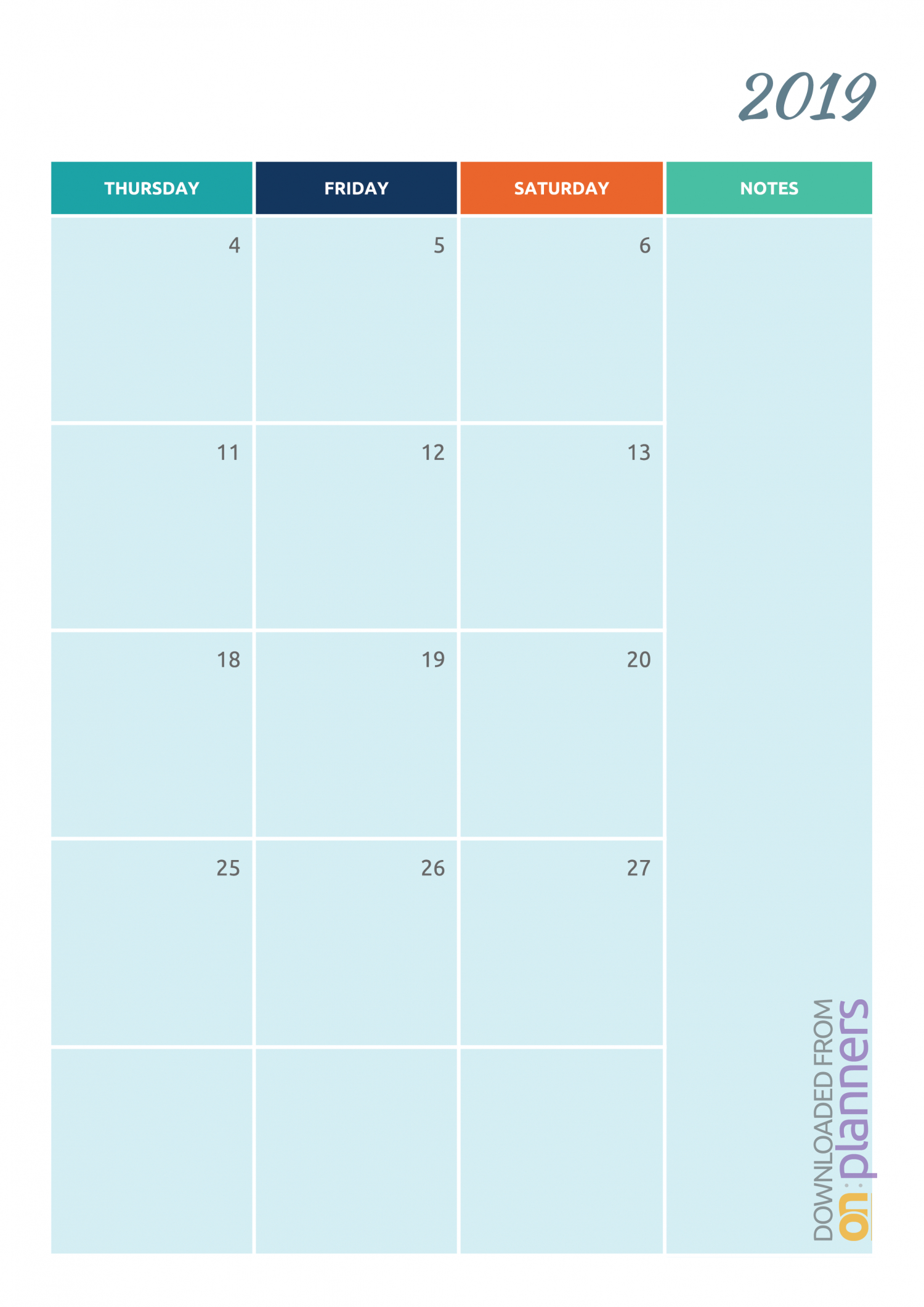 Free Printable Colorful Monthly Calendar Pdf Download