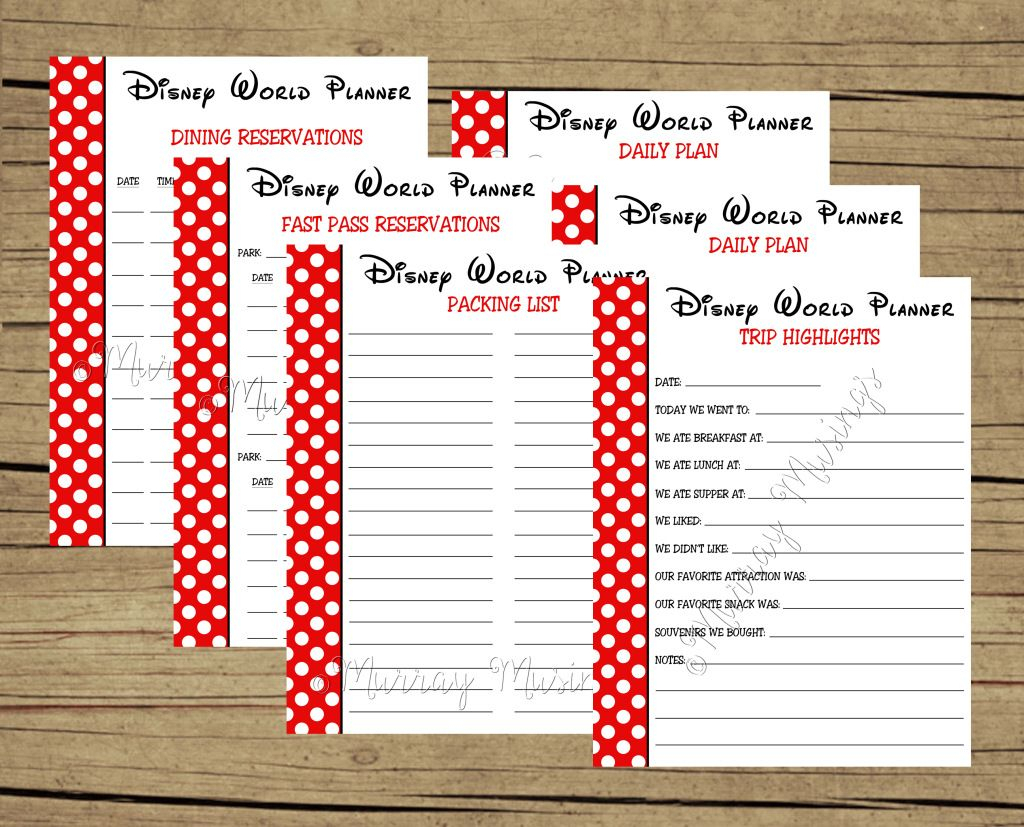 Free Printable Disney World Vacation Planner Freeprintable