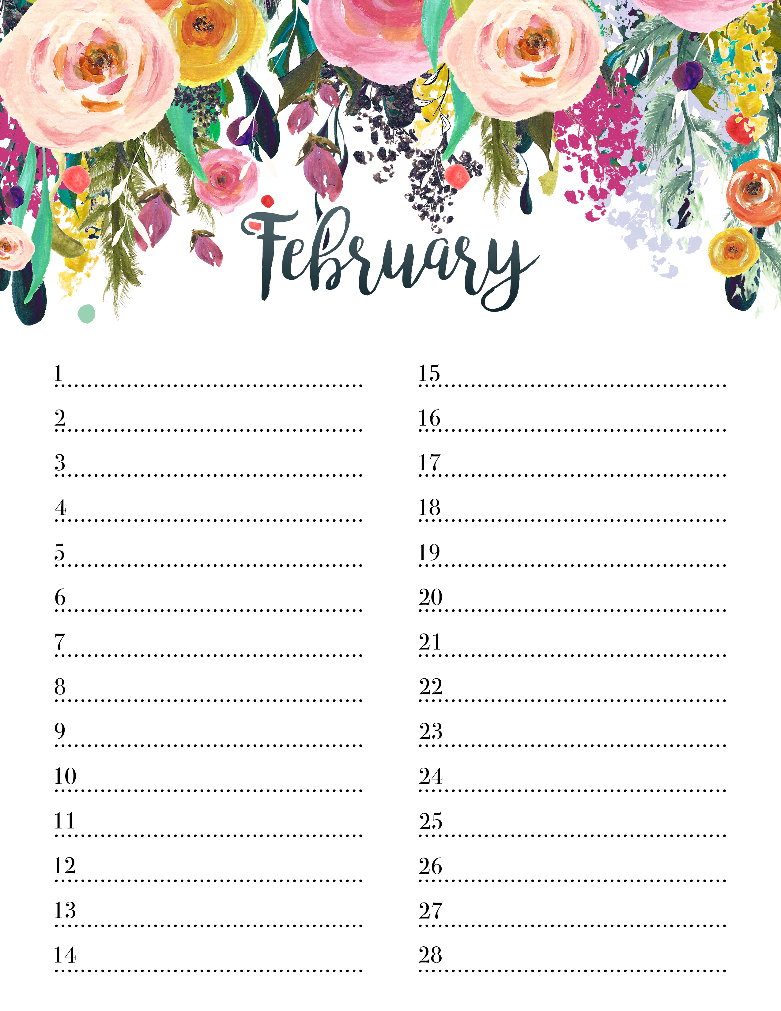 Free Printable Farmhouse Perpetual Calendar - The Cottage Market