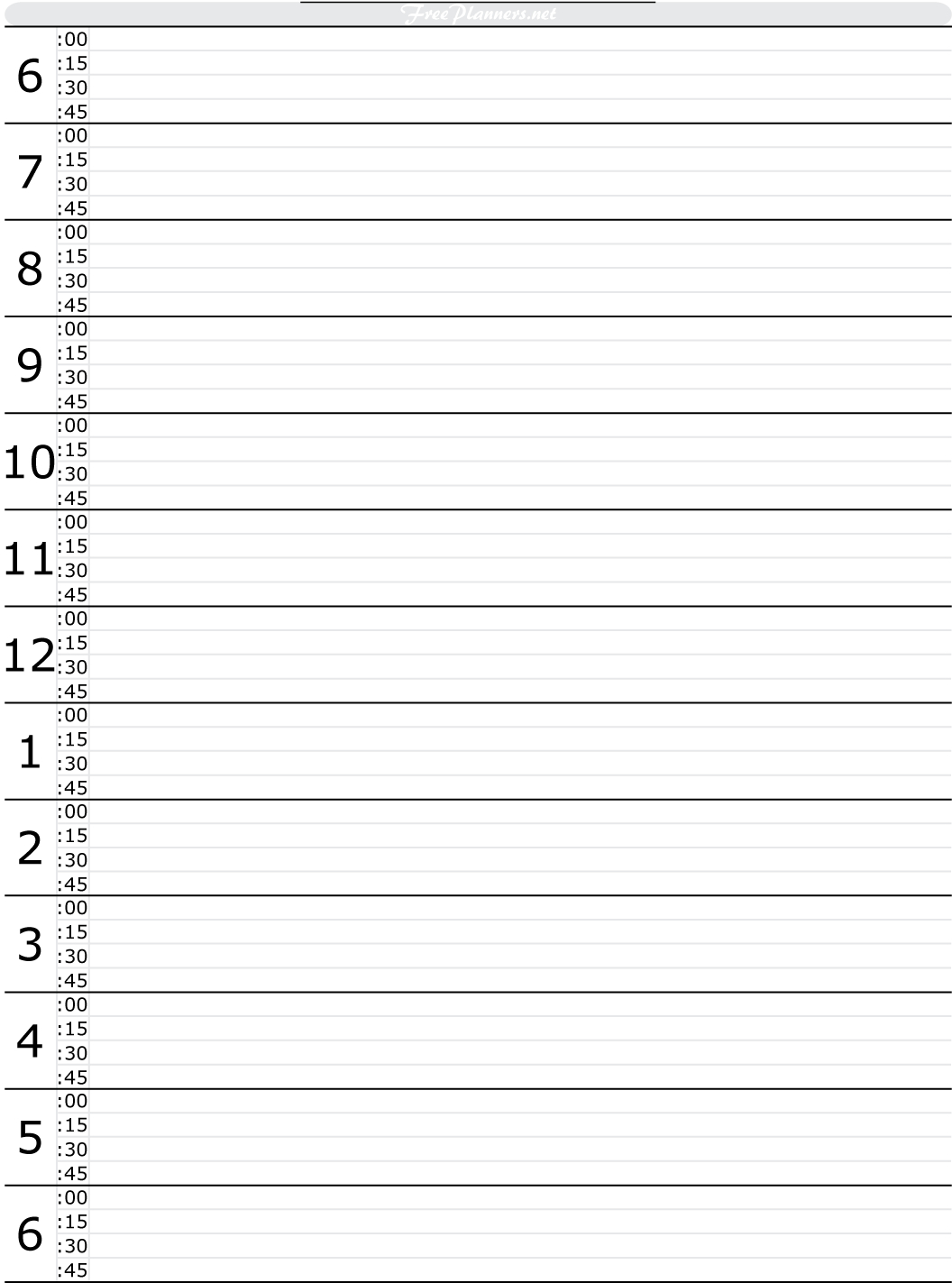 Free Printable Hourly Daily Planner | Tools To Get This