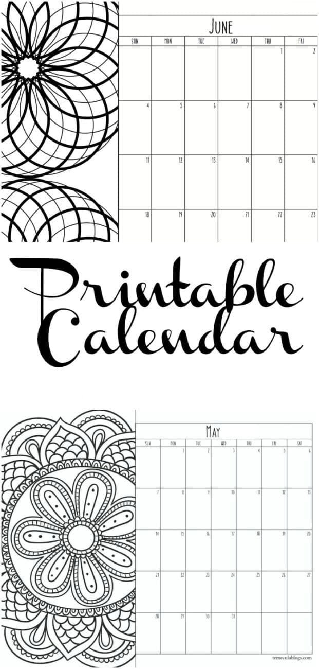 Free Printable Monthly Calendar For Each Year