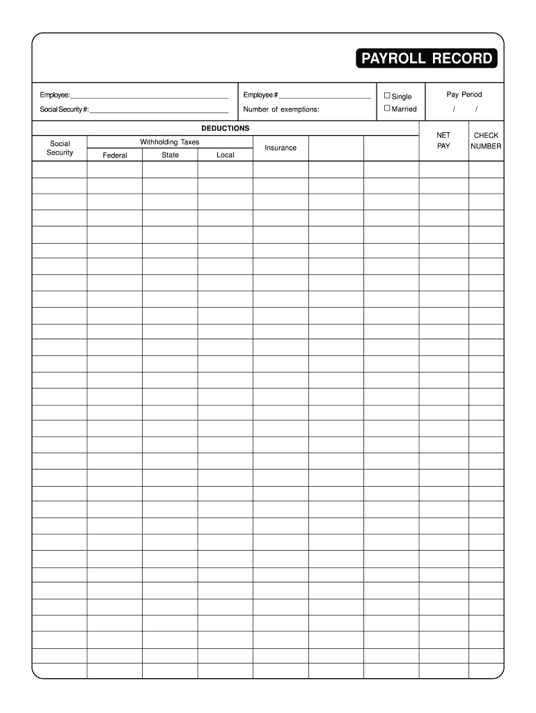 Free Printable Payroll Forms - Fill Online, Printable